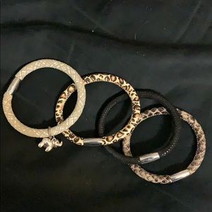 Set of four Brighton bracelets with elephant